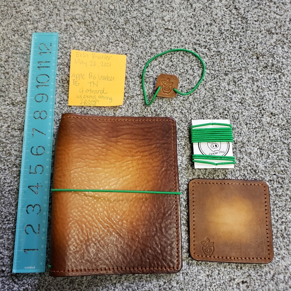 Apple Pig Leather B6 Leather Travelers Notebook